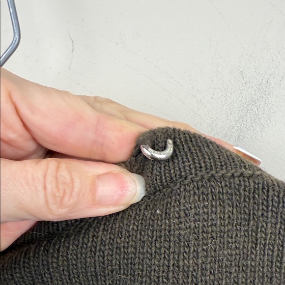 ANN DEMEULEMEESTER Dark green Brown Knit long sleeve Top - Picture 11 of 12